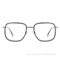 Latest Fashion Acetate Metal Material Eyeglasses Frames High Quality Eyewear